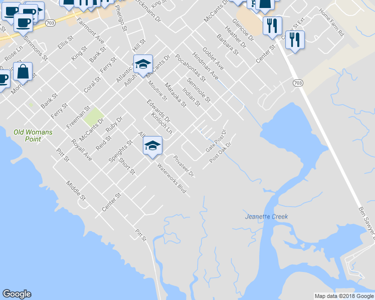 map of restaurants, bars, coffee shops, grocery stores, and more near 656 Gate Post Drive in Mount Pleasant