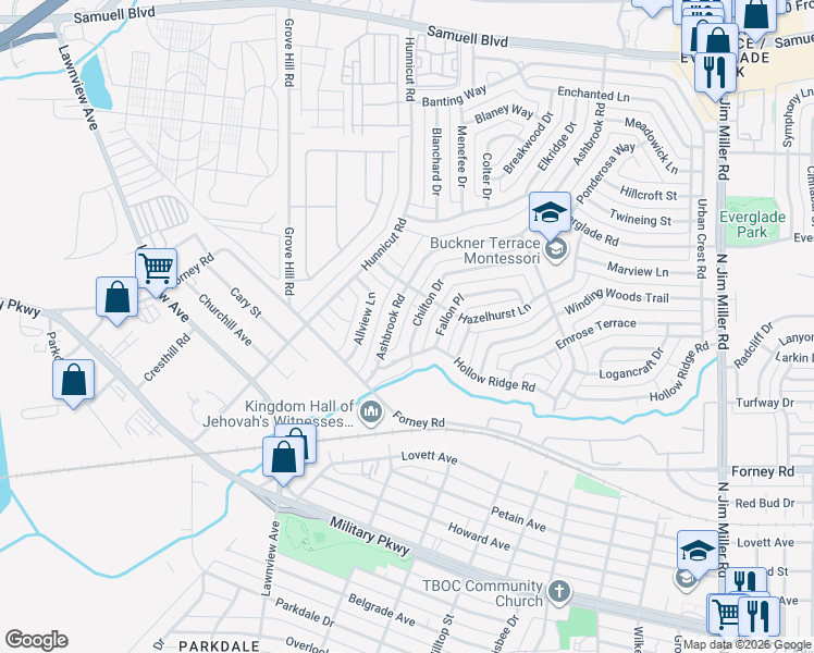 map of restaurants, bars, coffee shops, grocery stores, and more near 4713 Chilton Drive in Dallas