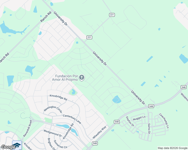 map of restaurants, bars, coffee shops, grocery stores, and more near 15493-15829 University Drive in Forney