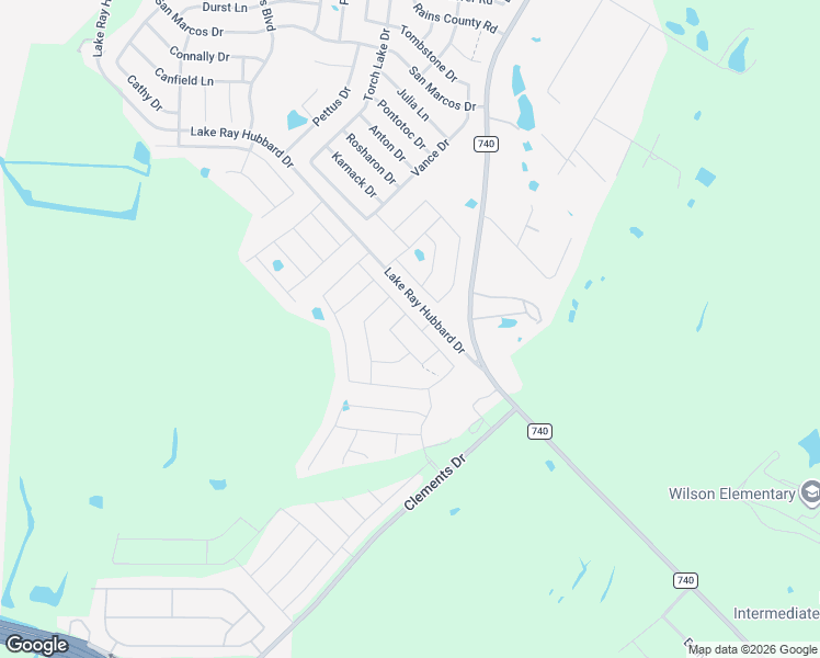 map of restaurants, bars, coffee shops, grocery stores, and more near 3202 Spokane Drive in Forney