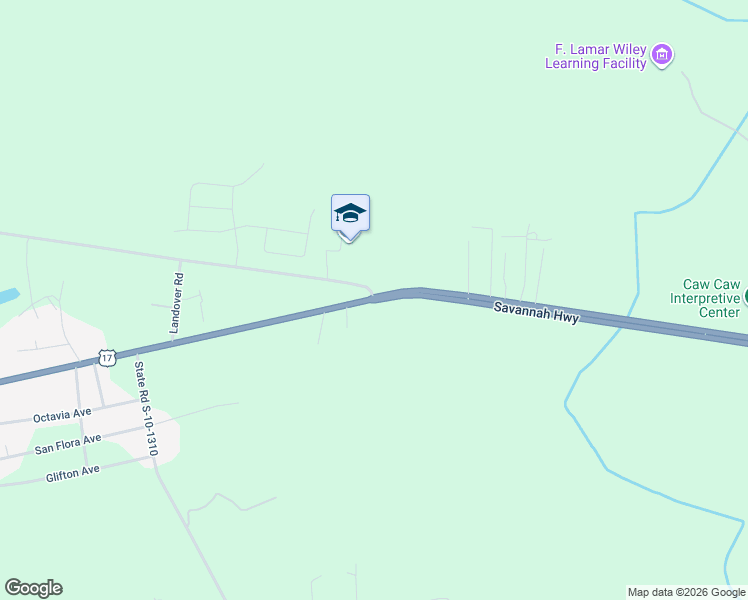 map of restaurants, bars, coffee shops, grocery stores, and more near U.S. 17 in Ravenel