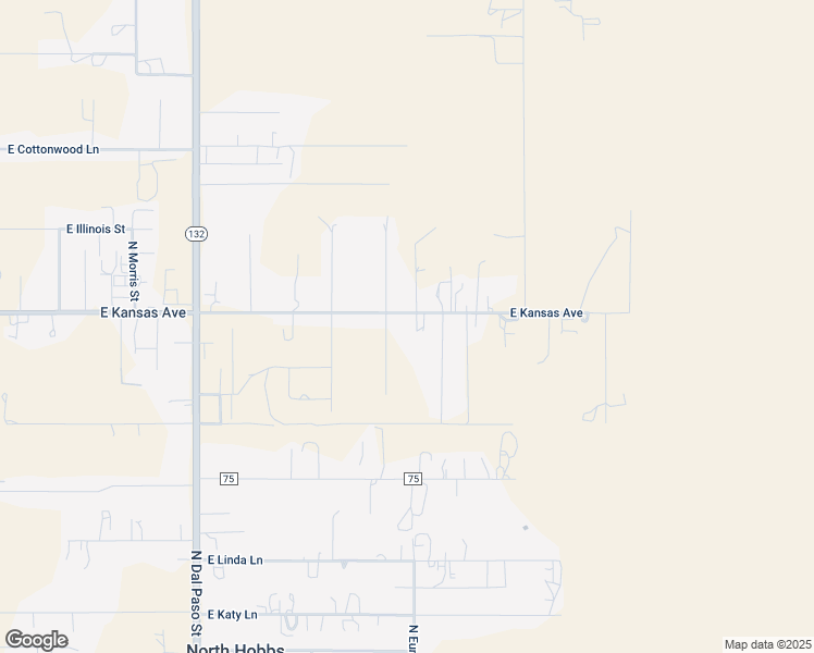 map of restaurants, bars, coffee shops, grocery stores, and more near 1424-1604 East Kansas Avenue in Hobbs