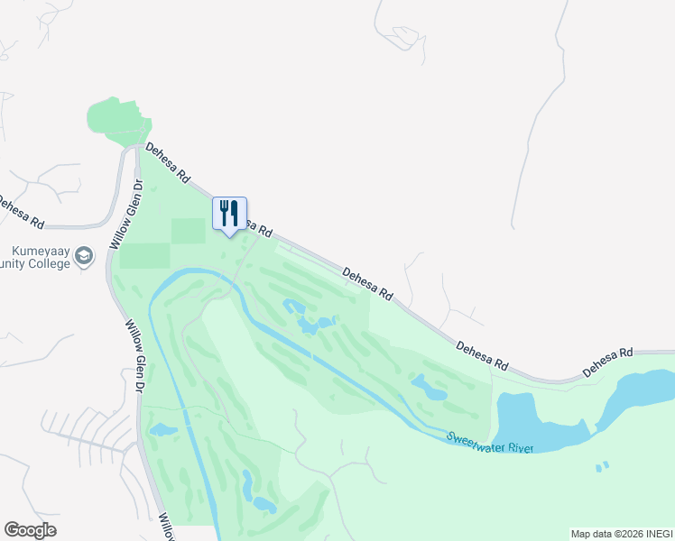 map of restaurants, bars, coffee shops, grocery stores, and more near 3267 Dehesa Road in El Cajon