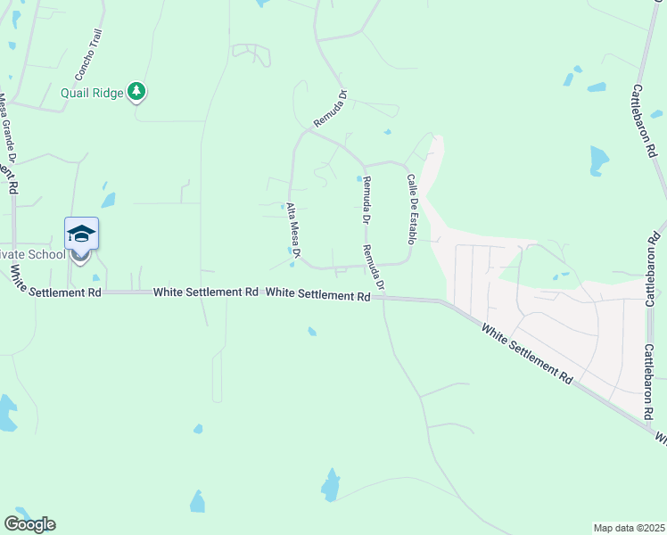 map of restaurants, bars, coffee shops, grocery stores, and more near 205 Alta Mesa Drive in Fort Worth