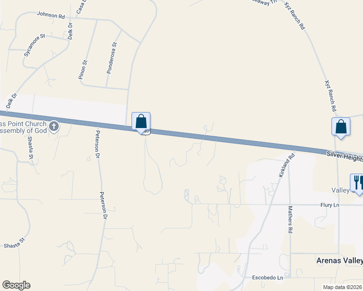 map of restaurants, bars, coffee shops, grocery stores, and more near 11664 U.S. 180 in Silver City