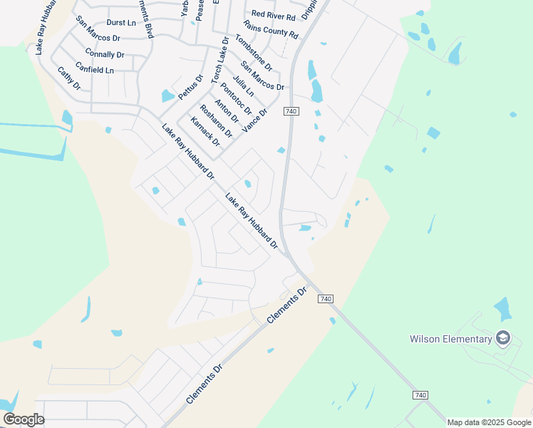 map of restaurants, bars, coffee shops, grocery stores, and more near 1206 Trevino Road in Forney