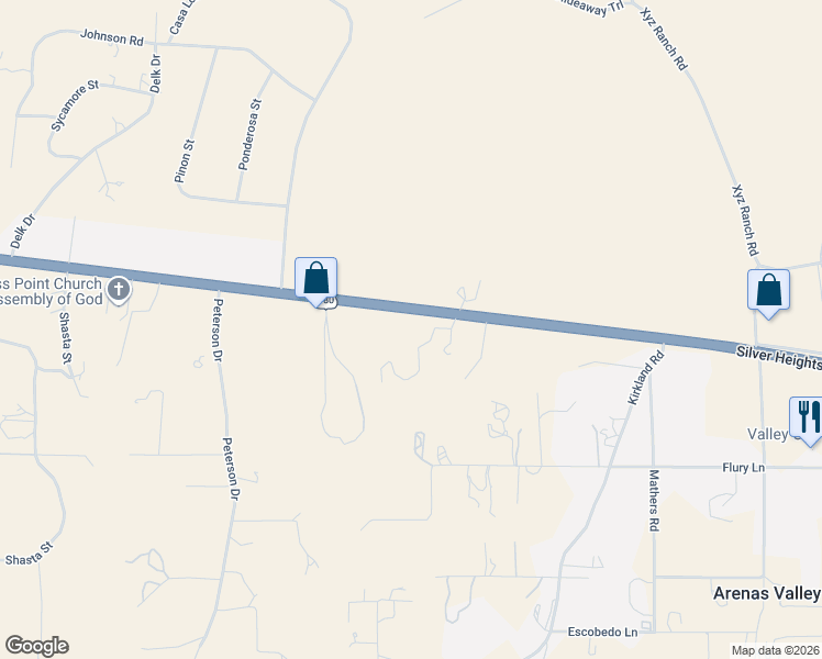 map of restaurants, bars, coffee shops, grocery stores, and more near 11664 U.S. 180 in Silver City