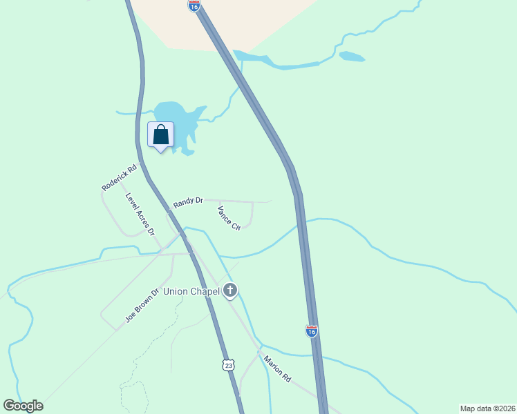 map of restaurants, bars, coffee shops, grocery stores, and more near 138 Randy Drive in Macon