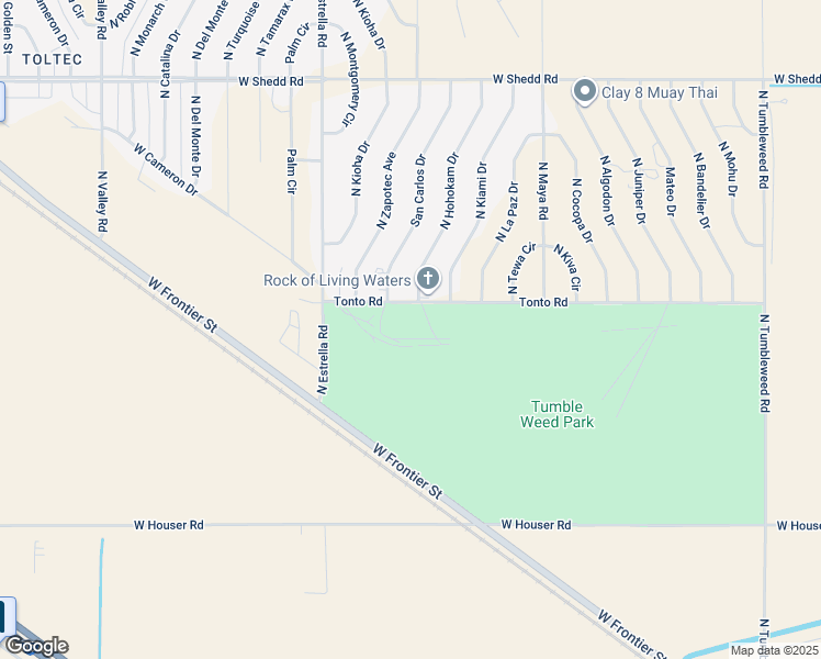 map of restaurants, bars, coffee shops, grocery stores, and more near 3410 North Hohokam Drive in Eloy