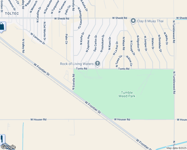 map of restaurants, bars, coffee shops, grocery stores, and more near 3410 North Hohokam Drive in Eloy