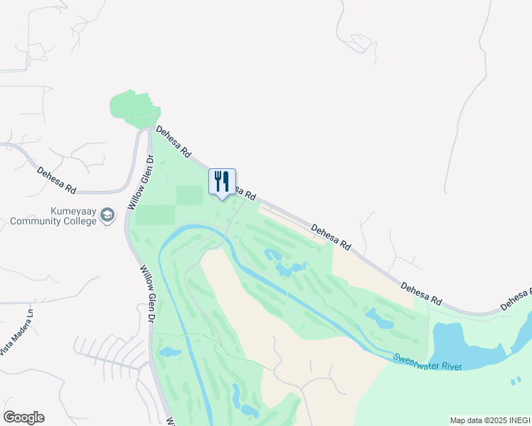 map of restaurants, bars, coffee shops, grocery stores, and more near 3177 Dehesa Road in El Cajon