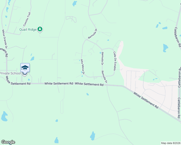 map of restaurants, bars, coffee shops, grocery stores, and more near 124 Alta Mesa Drive in Fort Worth