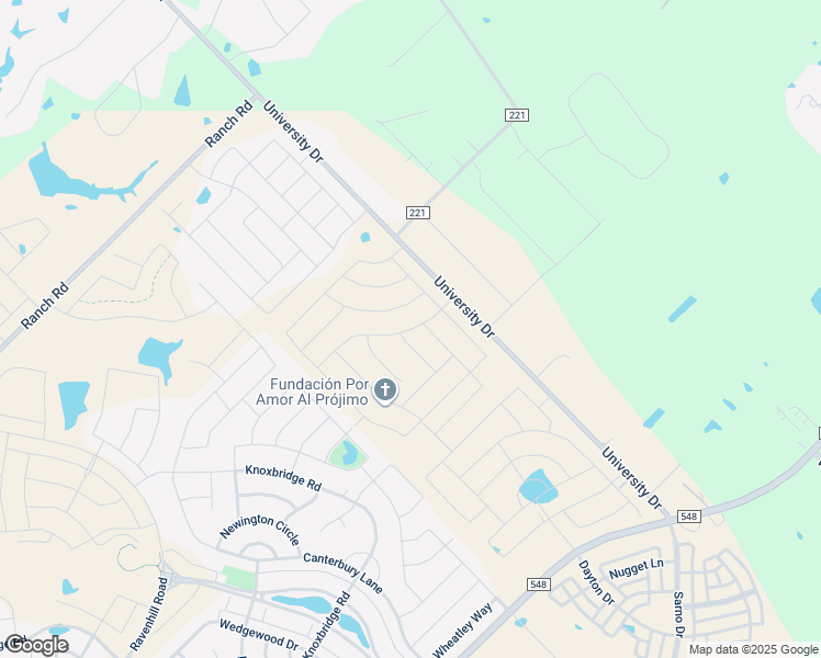 map of restaurants, bars, coffee shops, grocery stores, and more near 15672 University Drive in Forney