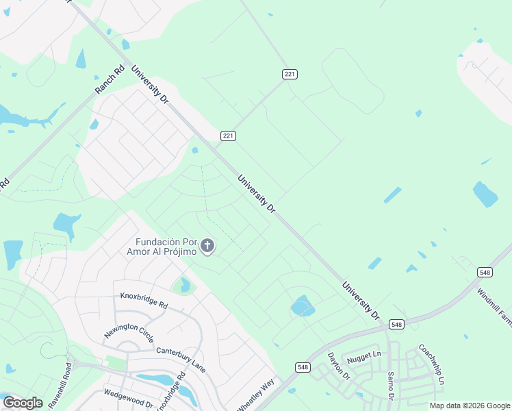 map of restaurants, bars, coffee shops, grocery stores, and more near 15560 University Drive in Forney