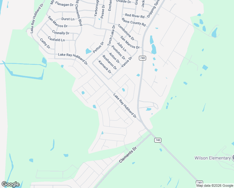 map of restaurants, bars, coffee shops, grocery stores, and more near 1102 Ringgold Road in Forney