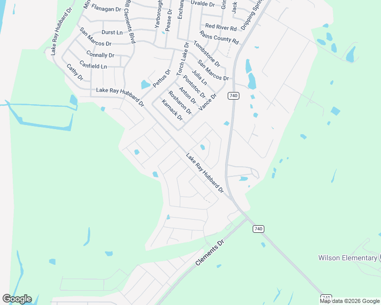 map of restaurants, bars, coffee shops, grocery stores, and more near 1102 Ringgold Road in Forney