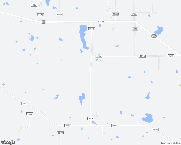 map of restaurants, bars, coffee shops, grocery stores, and more near County Road 1613 in Alba