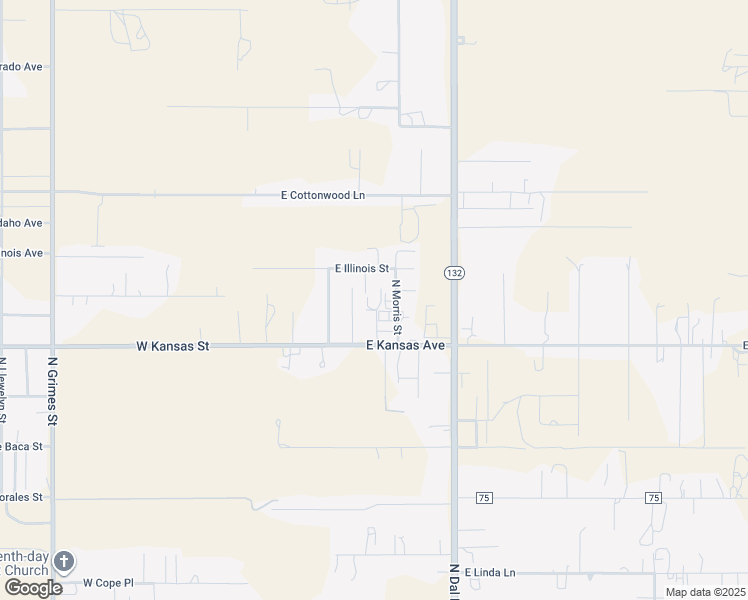 map of restaurants, bars, coffee shops, grocery stores, and more near 7408 North Meadows Circle in Hobbs