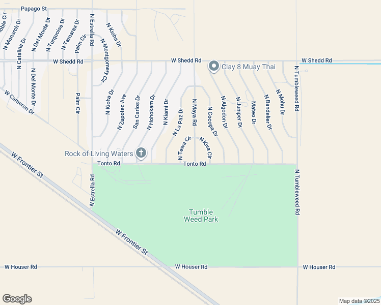 map of restaurants, bars, coffee shops, grocery stores, and more near 3530 North Maya Road in Eloy