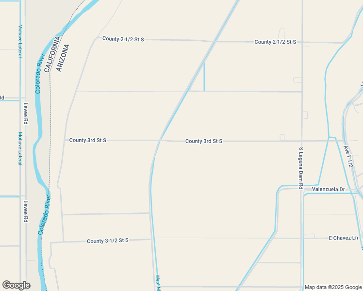 map of restaurants, bars, coffee shops, grocery stores, and more near 6445 East County 3rd Street in Yuma