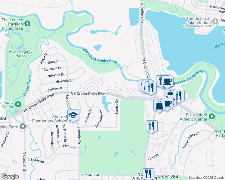 map of restaurants, bars, coffee shops, grocery stores, and more near 711 Brentford Place in Arlington