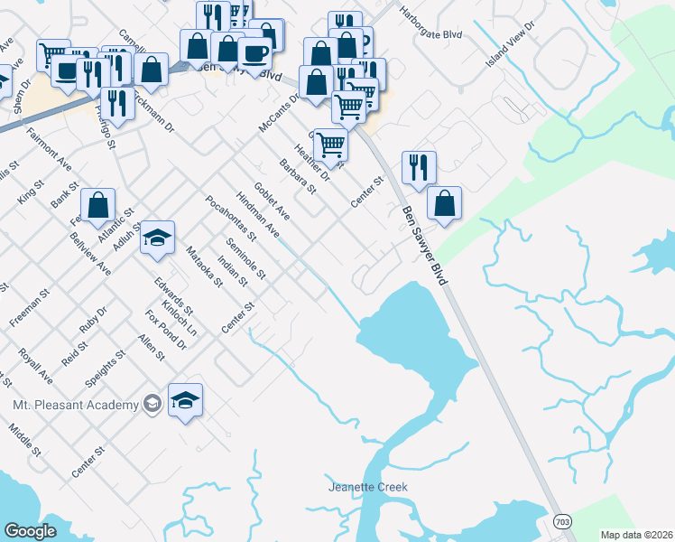 map of restaurants, bars, coffee shops, grocery stores, and more near 1503 Yonge Street in Mount Pleasant