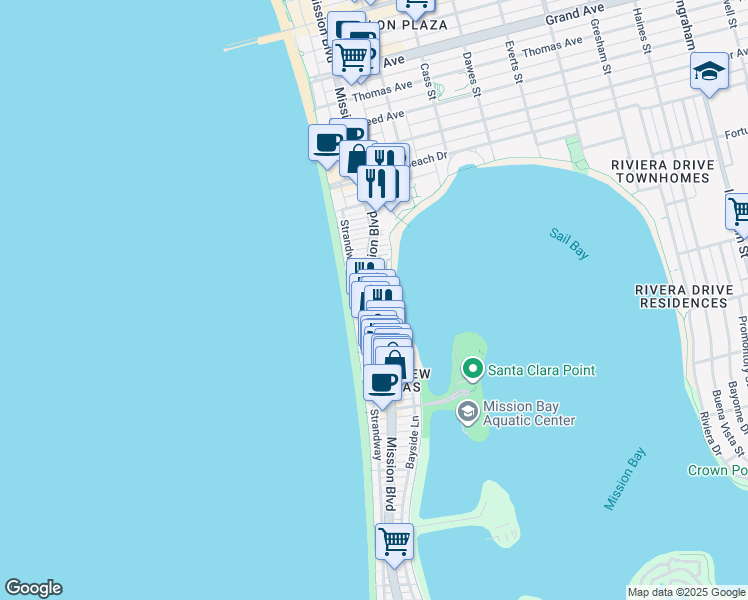 map of restaurants, bars, coffee shops, grocery stores, and more near 804 Toulon Court in San Diego