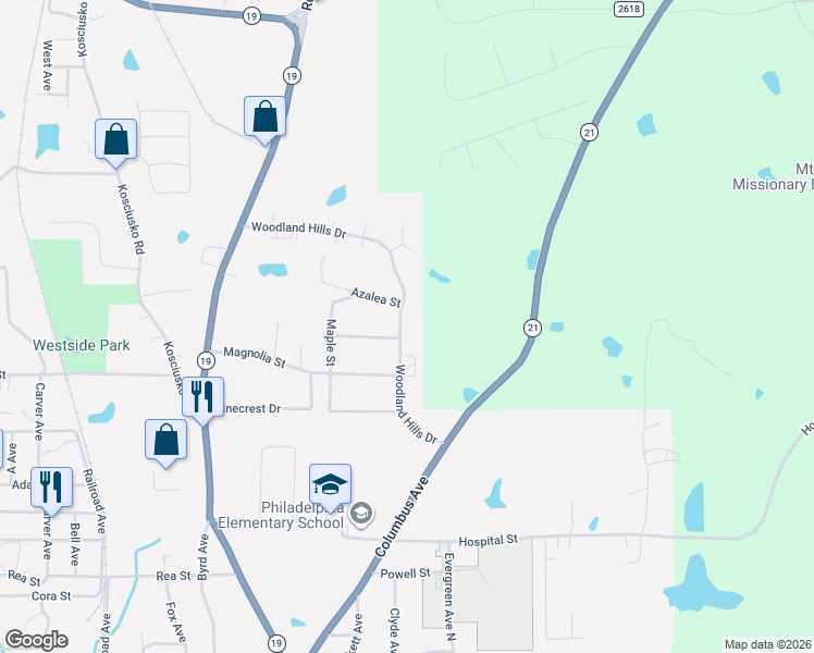 map of restaurants, bars, coffee shops, grocery stores, and more near 703 Woodland Hills Drive in Philadelphia