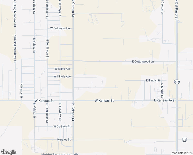 map of restaurants, bars, coffee shops, grocery stores, and more near 501 West Illinois Avenue in Hobbs