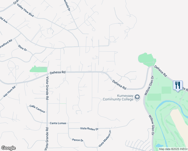 map of restaurants, bars, coffee shops, grocery stores, and more near 719 Singing Trails Drive in El Cajon