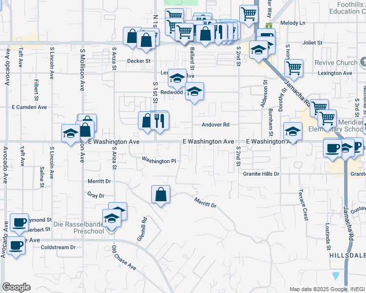 map of restaurants, bars, coffee shops, grocery stores, and more near 743 Ballard Street in El Cajon