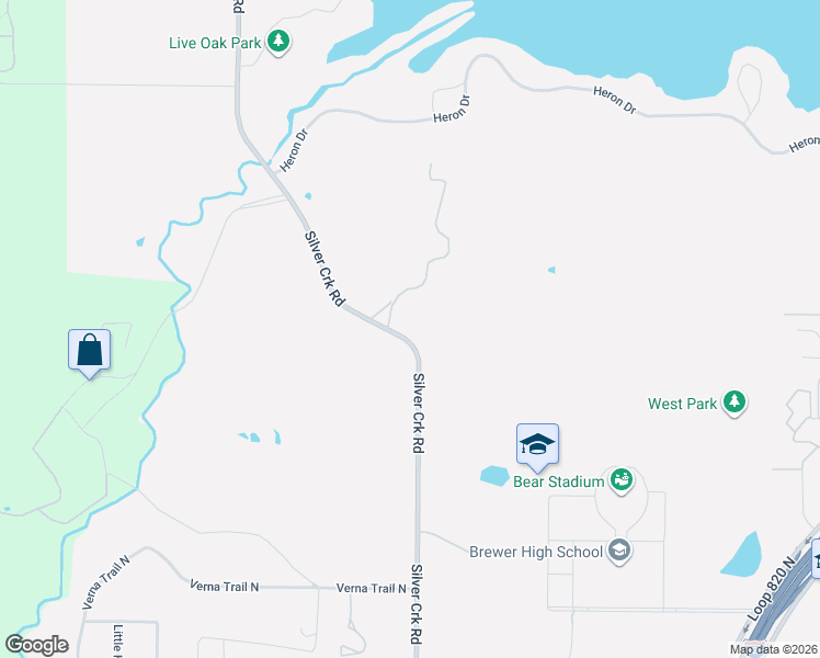 map of restaurants, bars, coffee shops, grocery stores, and more near 1950 Silver Creek Road in Fort Worth