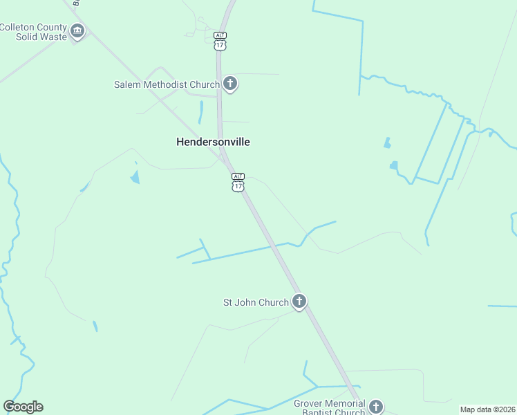 map of restaurants, bars, coffee shops, grocery stores, and more near 7635 Hendersonville Highway in Yemassee