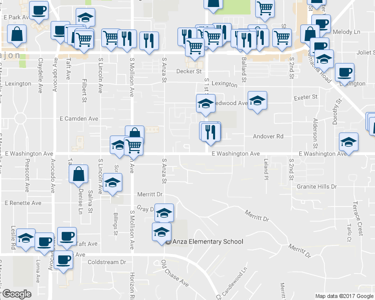 map of restaurants, bars, coffee shops, grocery stores, and more near 692 Benton Place in El Cajon