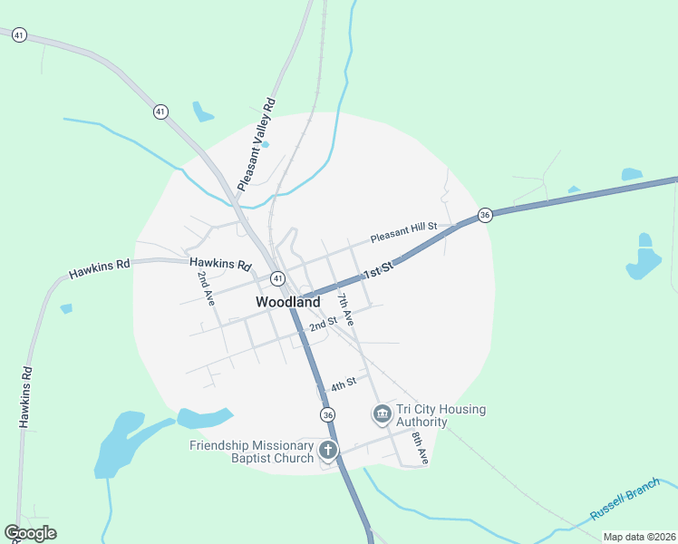 map of restaurants, bars, coffee shops, grocery stores, and more near 32 7th Avenue in Woodland