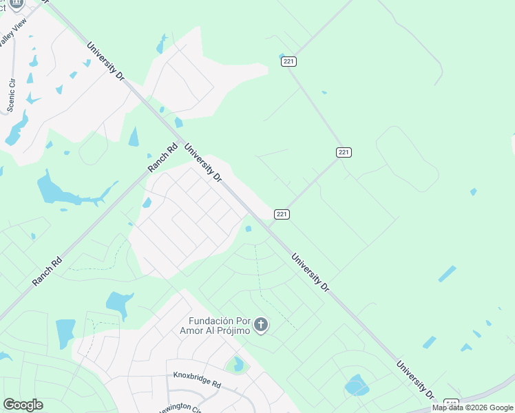 map of restaurants, bars, coffee shops, grocery stores, and more near 16018 University Drive in Forney