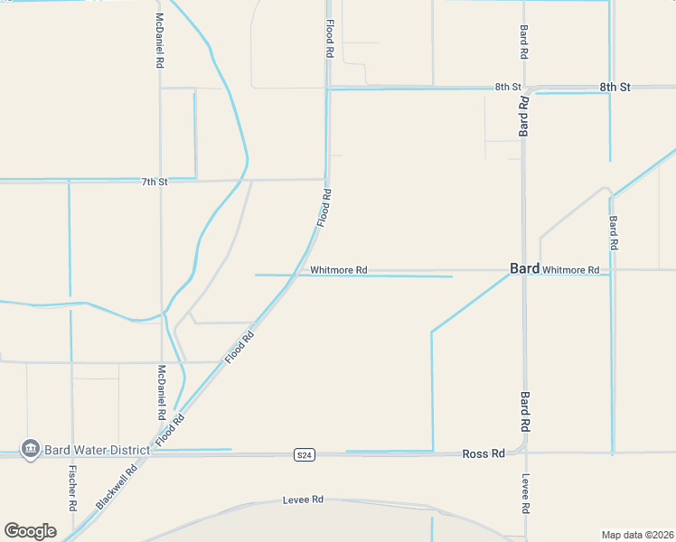 map of restaurants, bars, coffee shops, grocery stores, and more near Whitmore Road in Bard