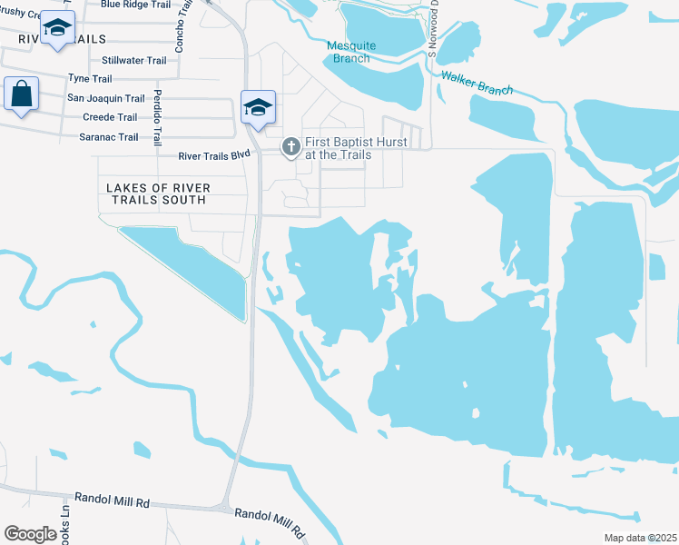 map of restaurants, bars, coffee shops, grocery stores, and more near in North Richland Hills