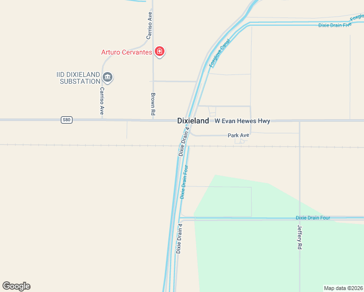 map of restaurants, bars, coffee shops, grocery stores, and more near Dixie Drain 4 in Imperial