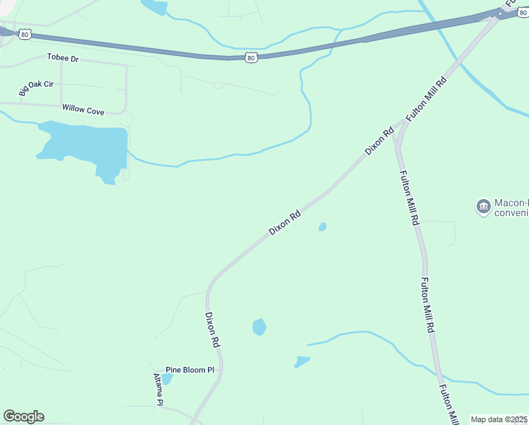 map of restaurants, bars, coffee shops, grocery stores, and more near 4371 Dixon Road in Lizella
