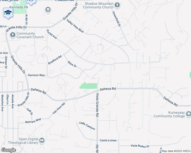 map of restaurants, bars, coffee shops, grocery stores, and more near 2162 Shire Drive in El Cajon
