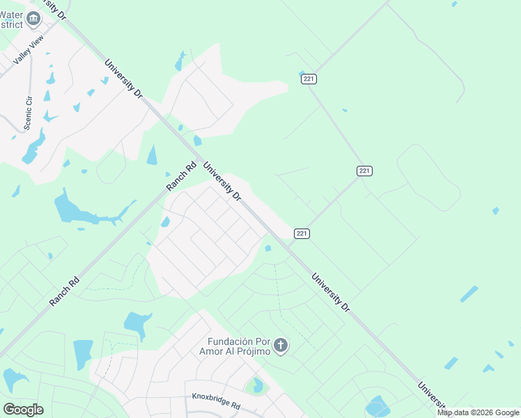 map of restaurants, bars, coffee shops, grocery stores, and more near 16102 University Drive in Forney
