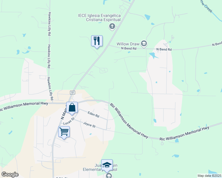 map of restaurants, bars, coffee shops, grocery stores, and more near 2297 Marilyn Street in Weatherford