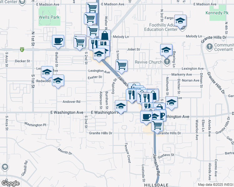 map of restaurants, bars, coffee shops, grocery stores, and more near 507 Dorothy Street in El Cajon