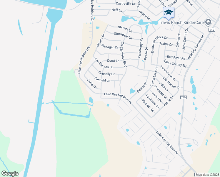 map of restaurants, bars, coffee shops, grocery stores, and more near 5125 Pleasant Springs Court in Forney