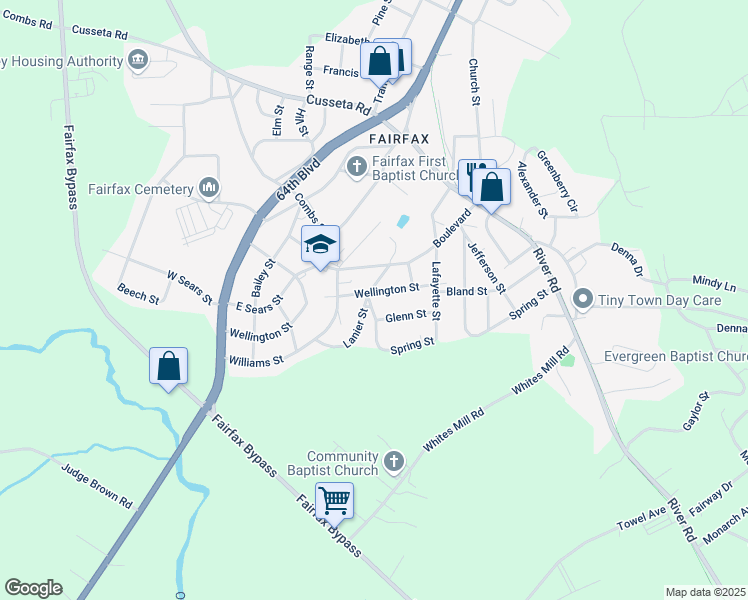 map of restaurants, bars, coffee shops, grocery stores, and more near 245-299 Spring Street in Valley