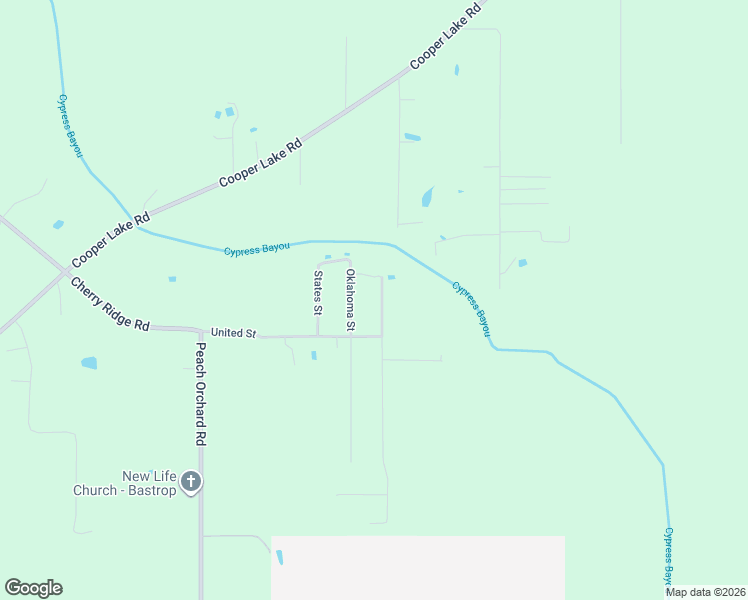 map of restaurants, bars, coffee shops, grocery stores, and more near 10324 Oklahoma Street in Bastrop