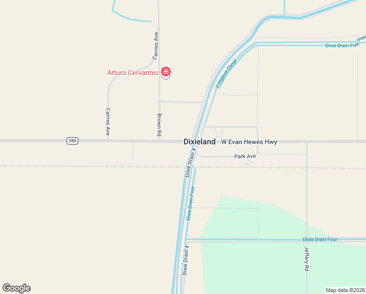 map of restaurants, bars, coffee shops, grocery stores, and more near Dixie Drain 4 in Imperial