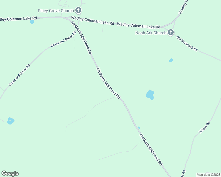 map of restaurants, bars, coffee shops, grocery stores, and more near 1236 McGarrh Mill Pond Road in Midville