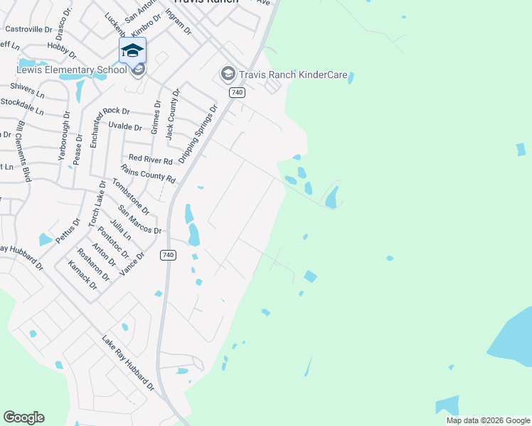 map of restaurants, bars, coffee shops, grocery stores, and more near 14169 Stanley Lane in Forney